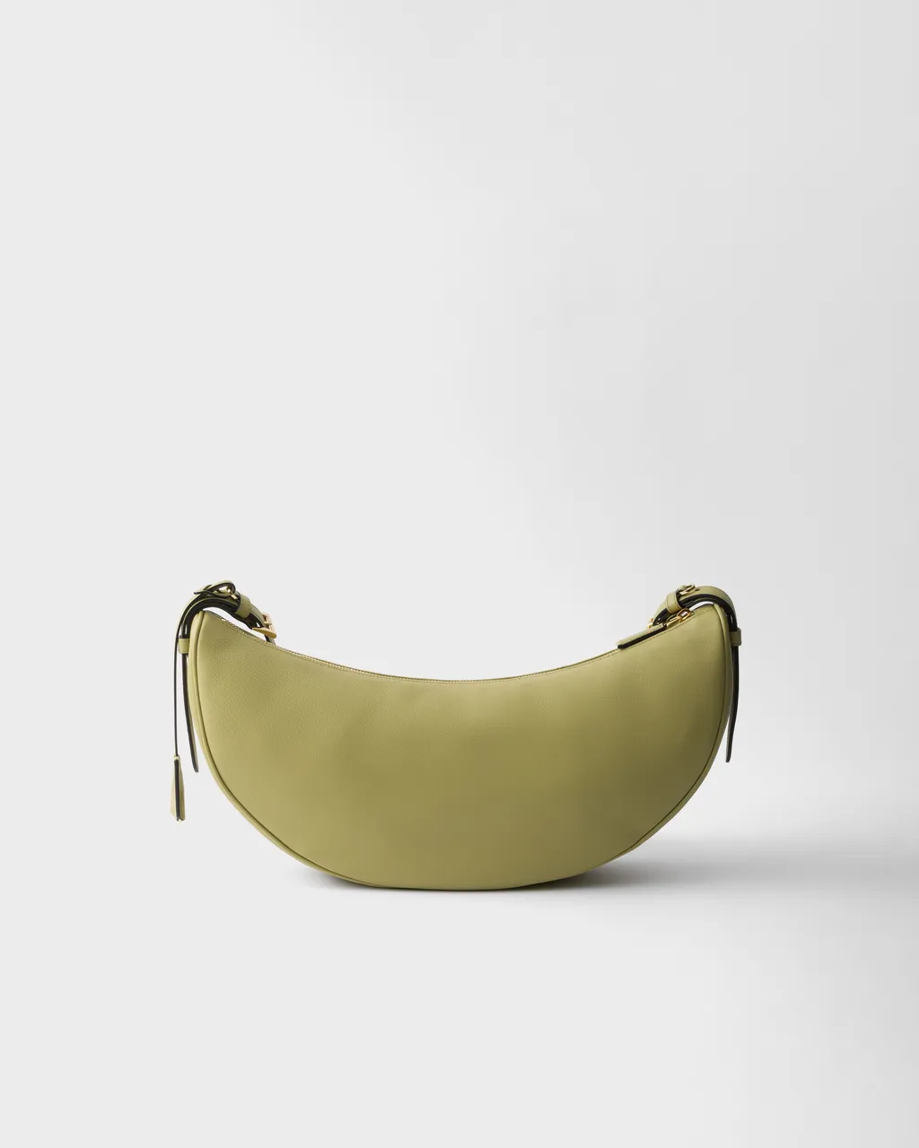 Prada Demi-Lune Large Leather Shoulder Bag