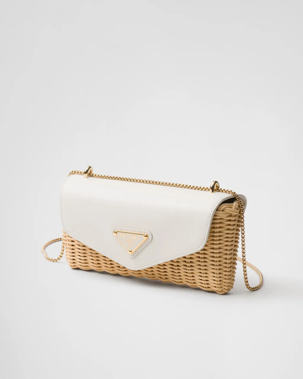 Wicker And Leather Mini Bag