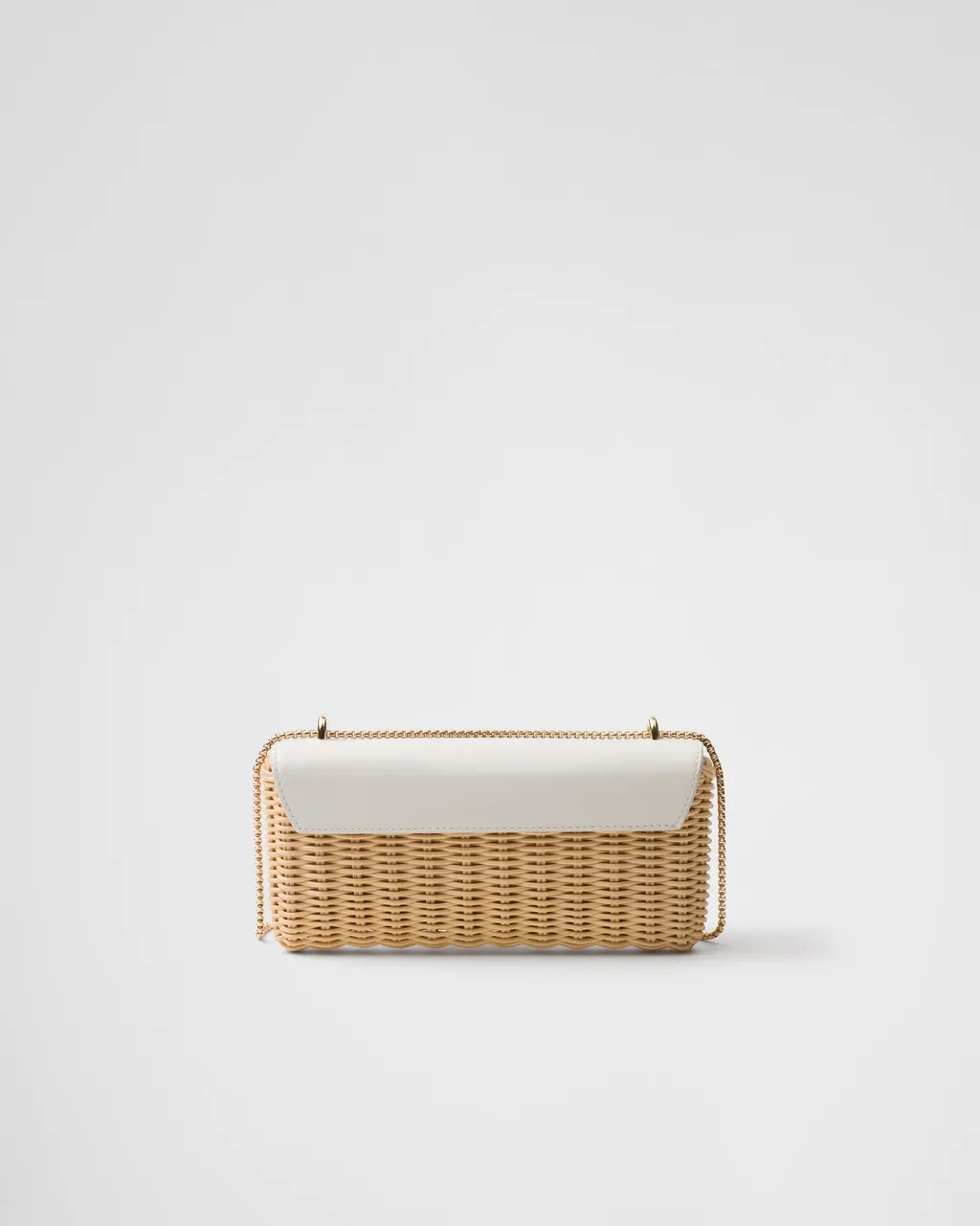 Wicker And Leather Mini Bag