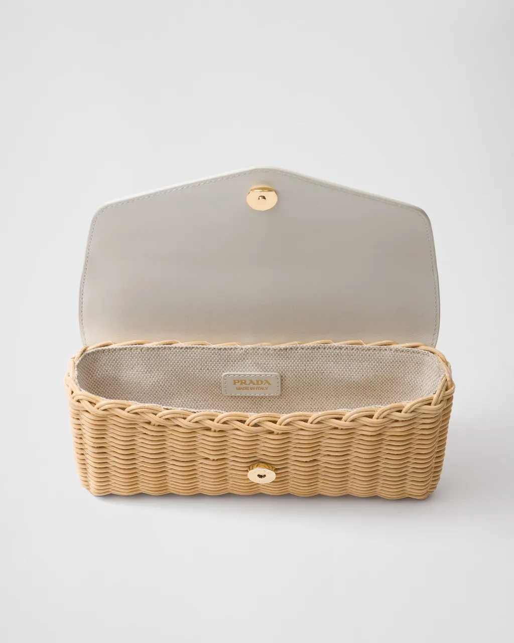 Wicker And Leather Mini Bag