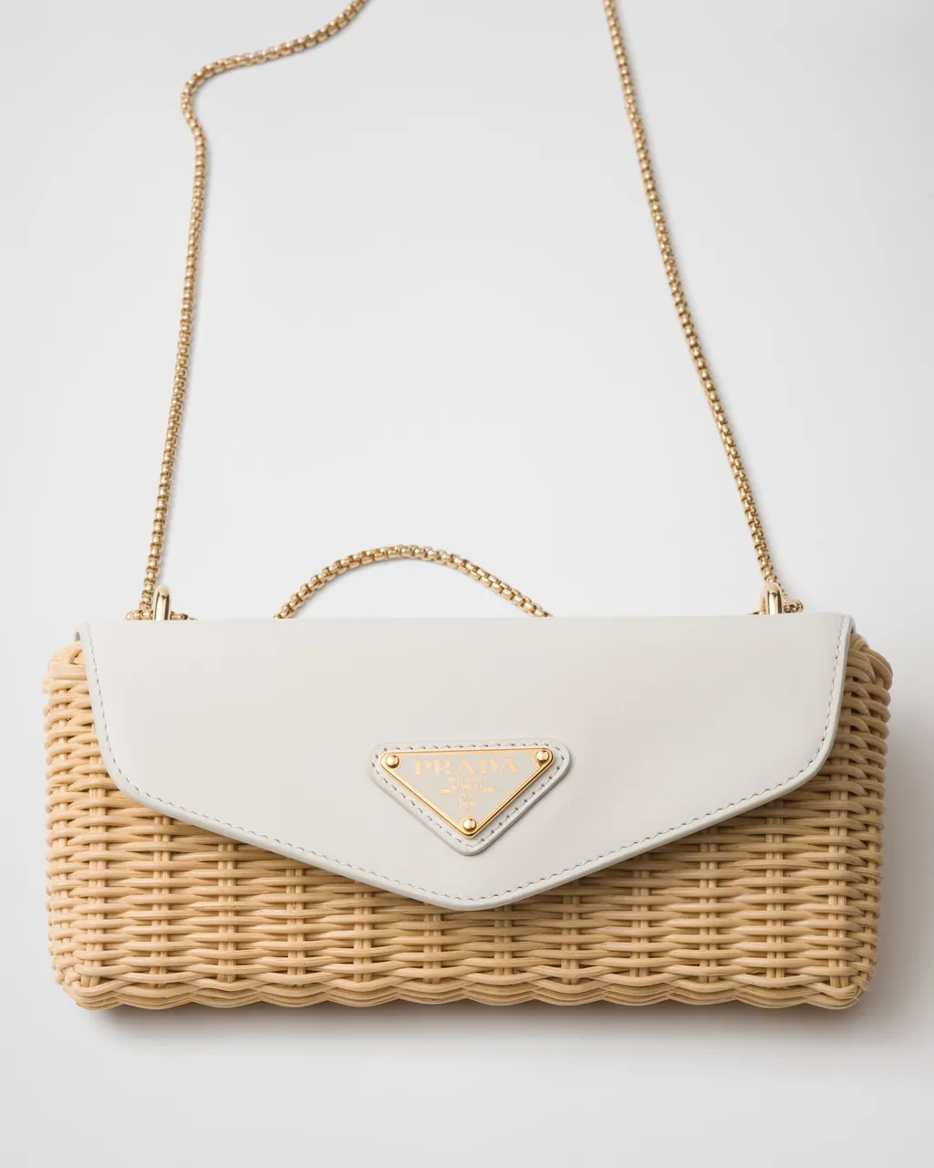 Wicker And Leather Mini Bag