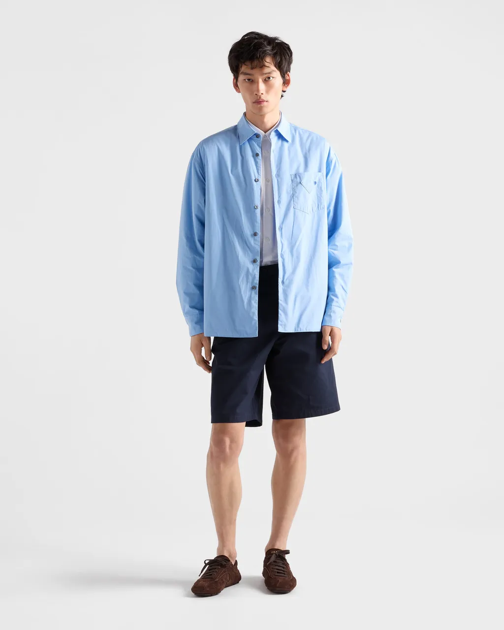 Vintage-Effect Cotton Bermudas