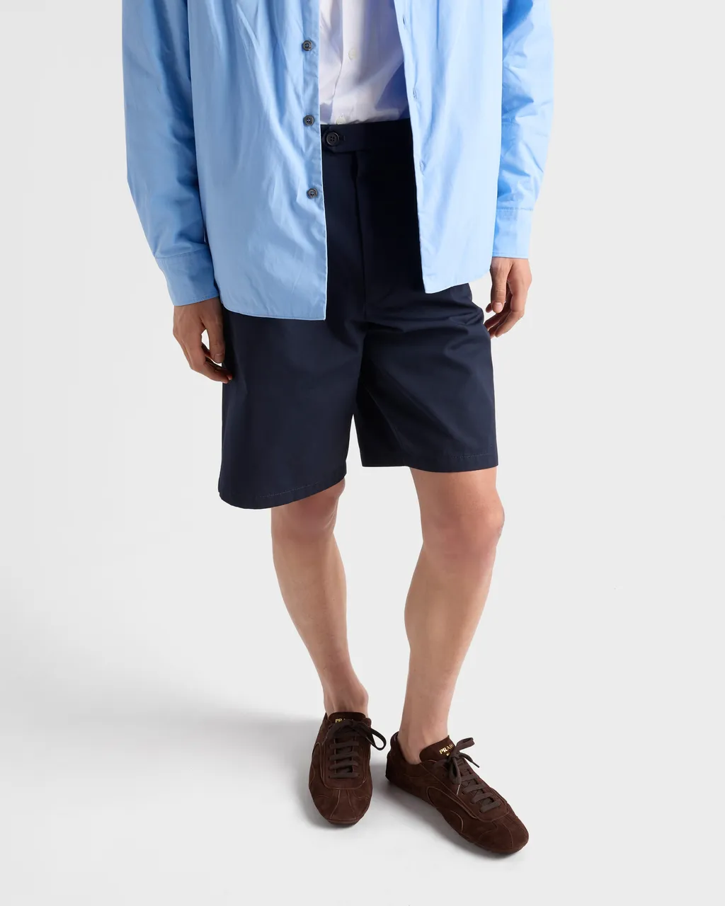 Vintage-Effect Cotton Bermudas