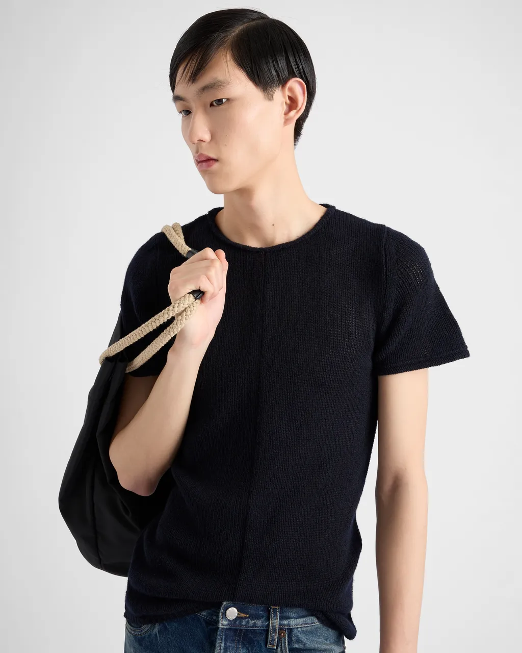 Short-Sleeved Cashmere Sweater