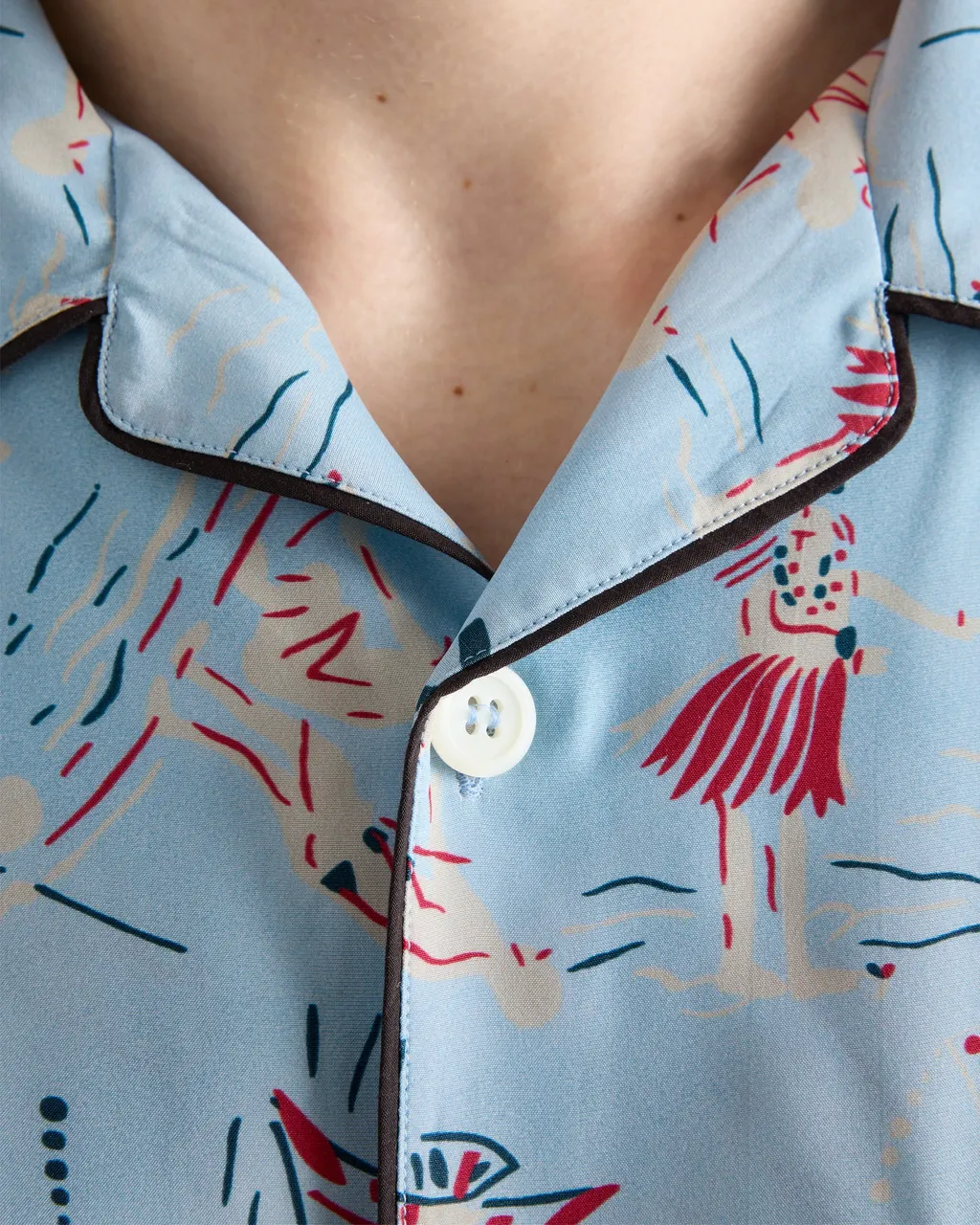 Printed Silk Blend Bowling Shirt