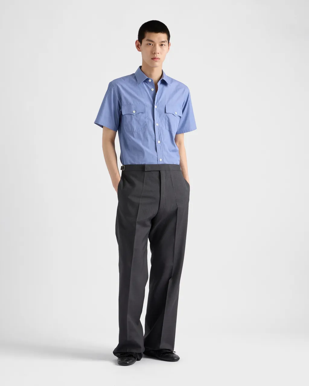 Short-Sleeved Cotton Shirt