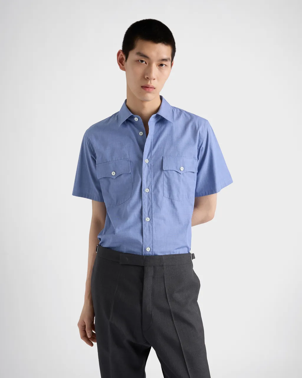 Short-Sleeved Cotton Shirt