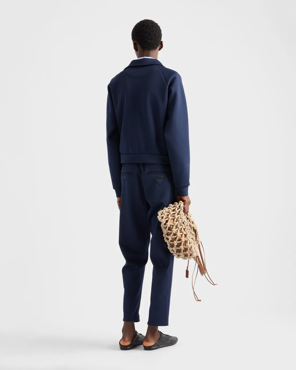 Zippered Technical Fabric Jacket