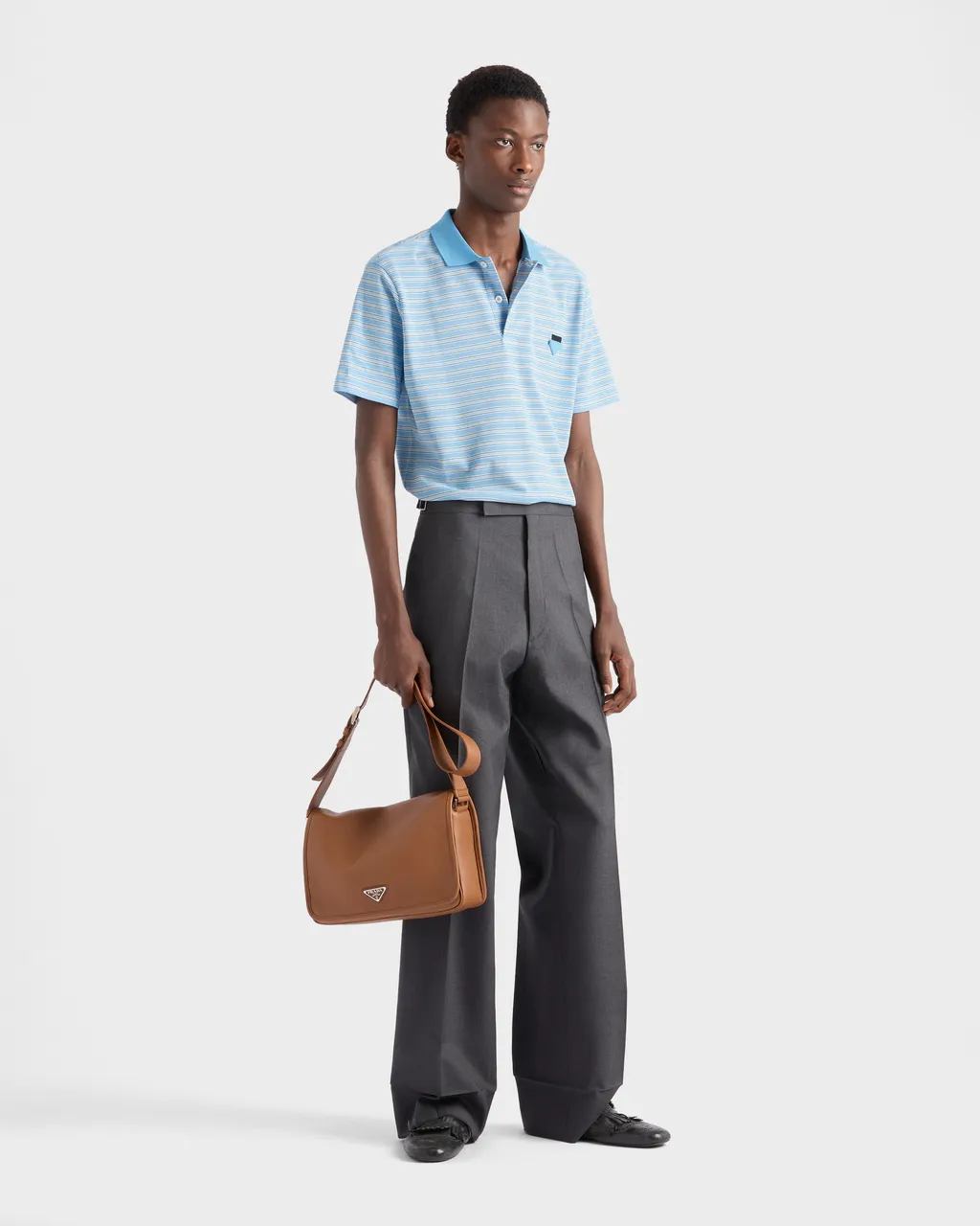 Striped Cotton Polo Shirt
