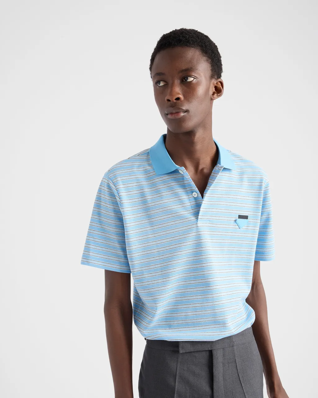 Striped Cotton Polo Shirt