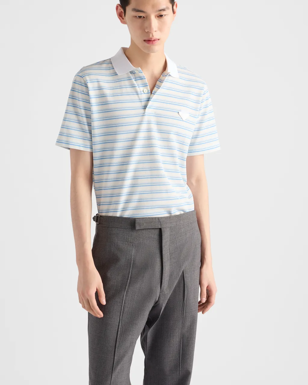 Striped Cotton Polo Shirt