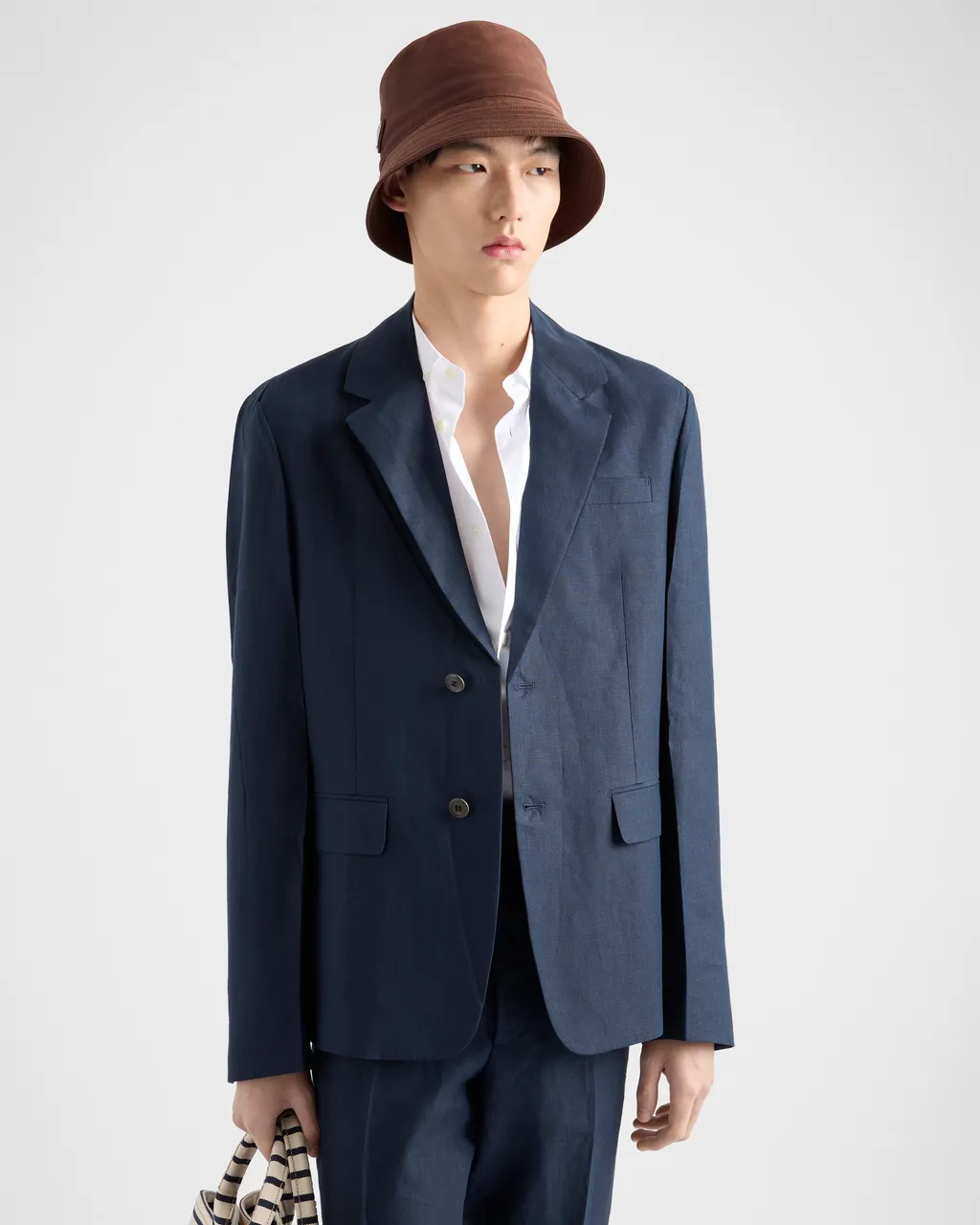 Single-Breasted Linen Jacket
