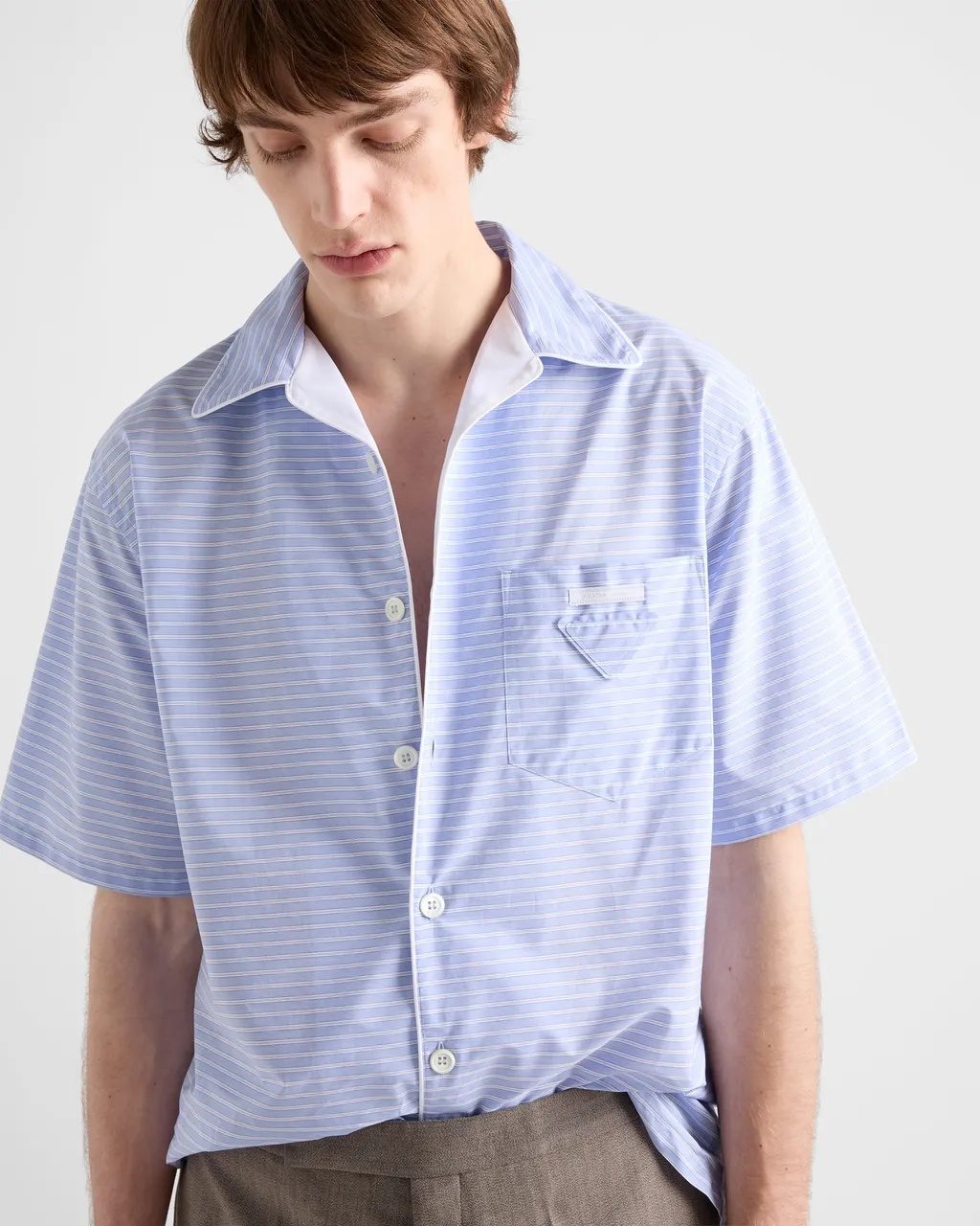 Striped Cotton Bowling Shirt
