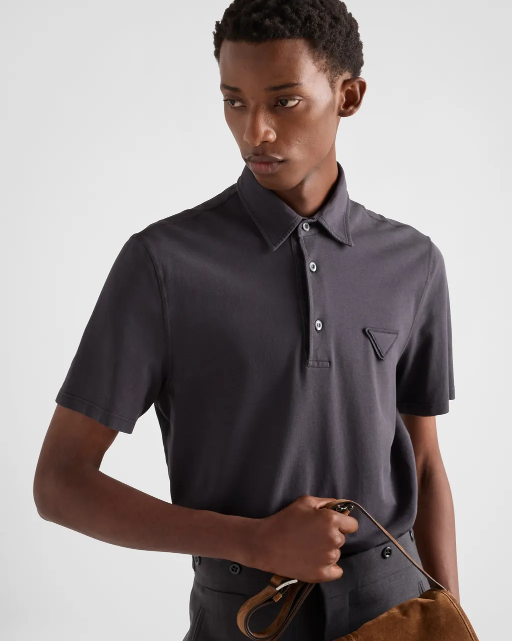 Short-Sleeved Piqué Polo Shirt