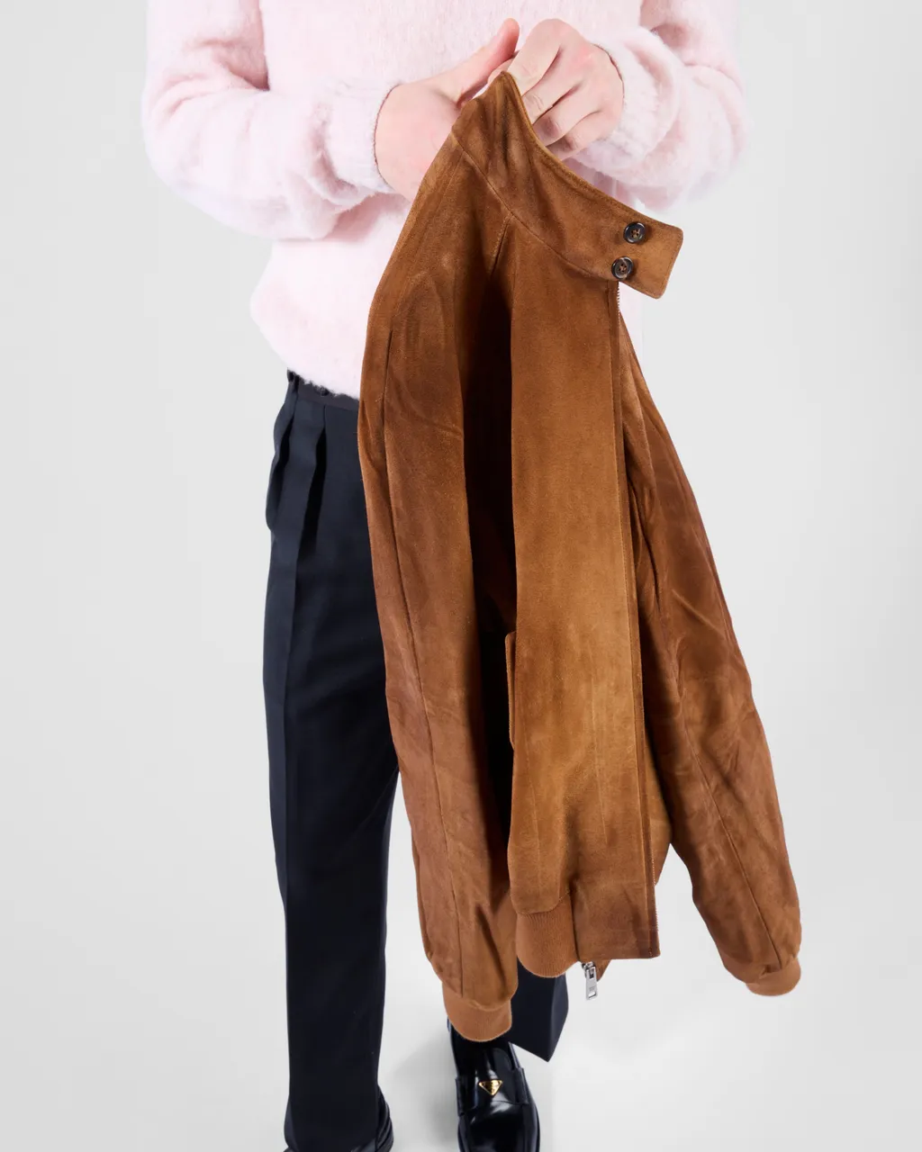 Suede Bomber Jacket
