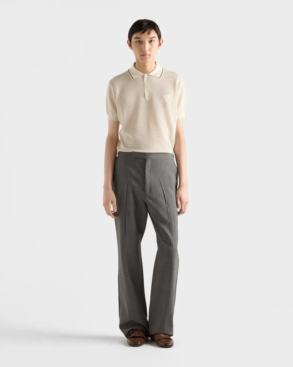 Silk And Cotton Polo Shirt