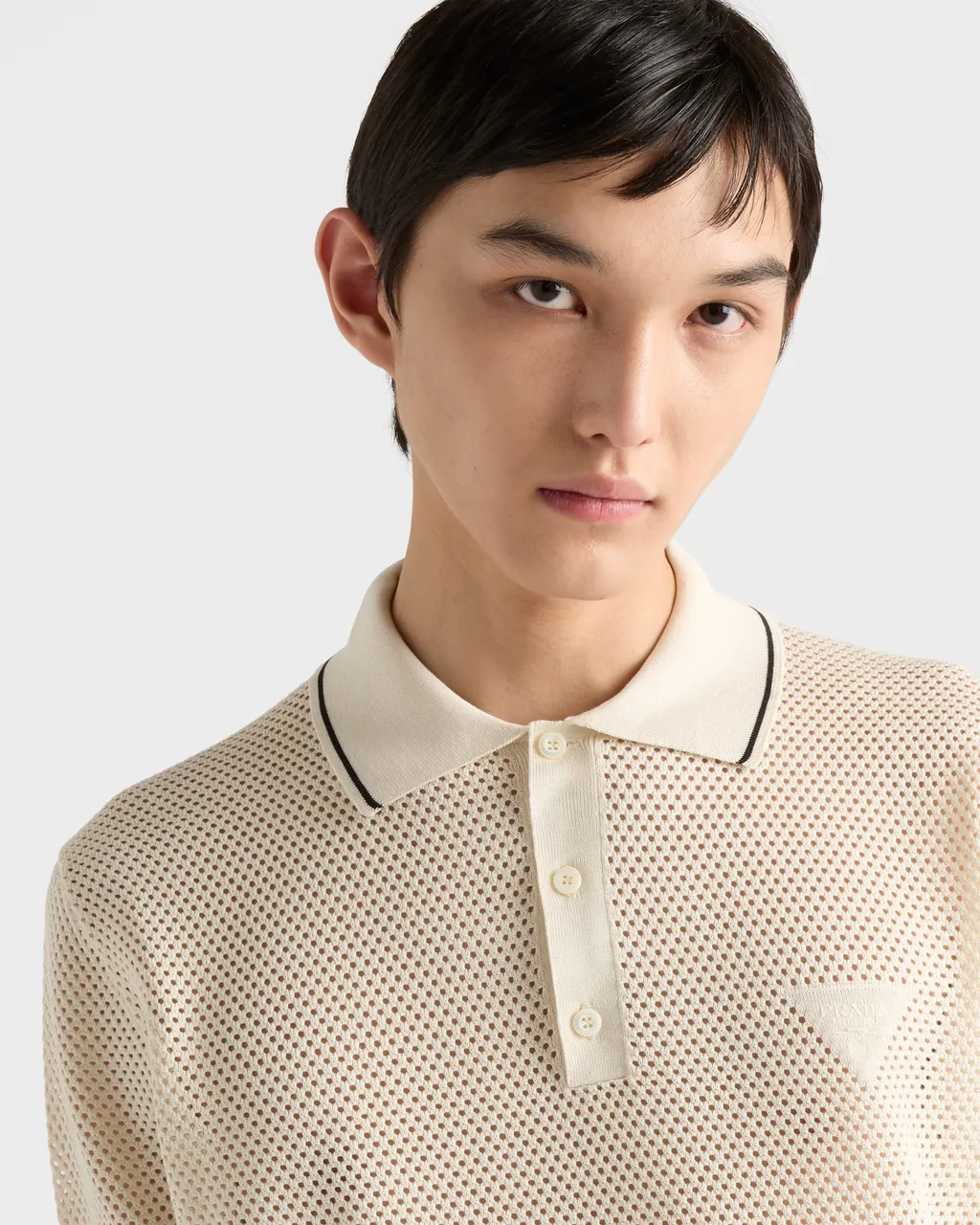 Silk And Cotton Polo Shirt