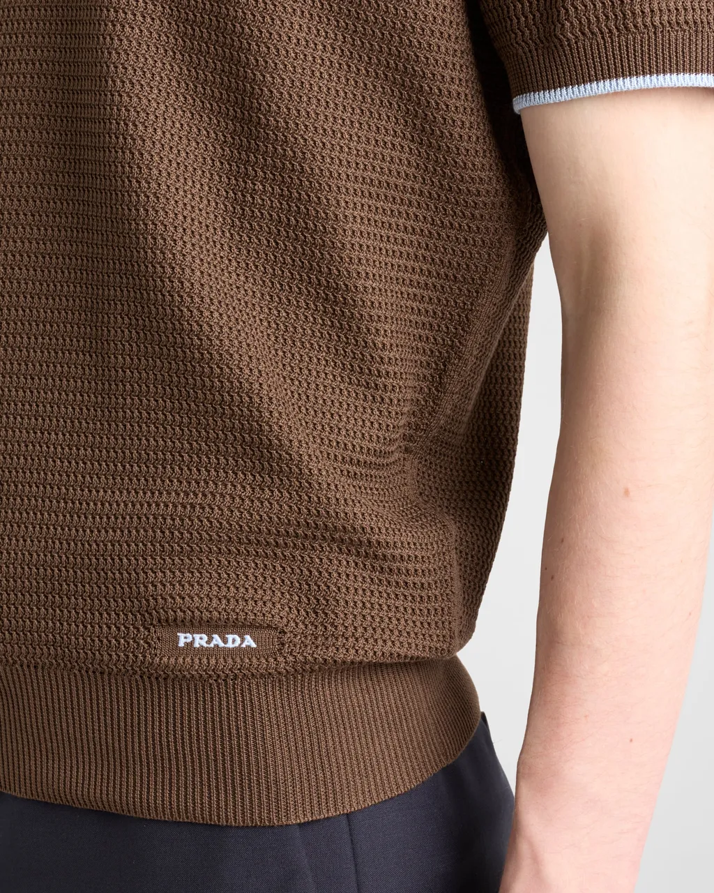 Silk And Cotton Polo Shirt