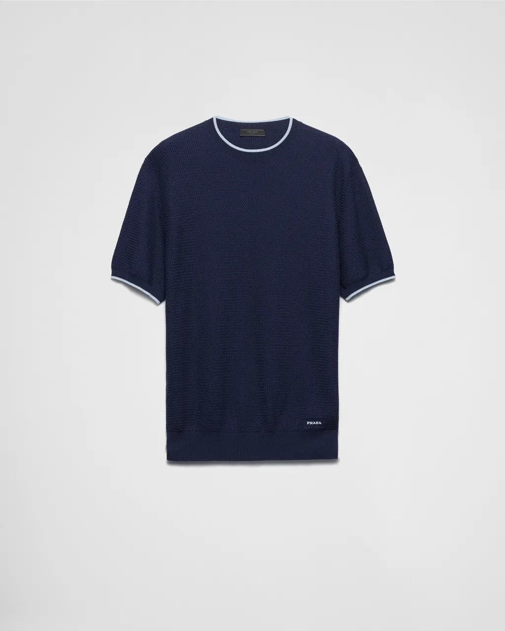Short-Sleeved Silk And Cotton Sweater