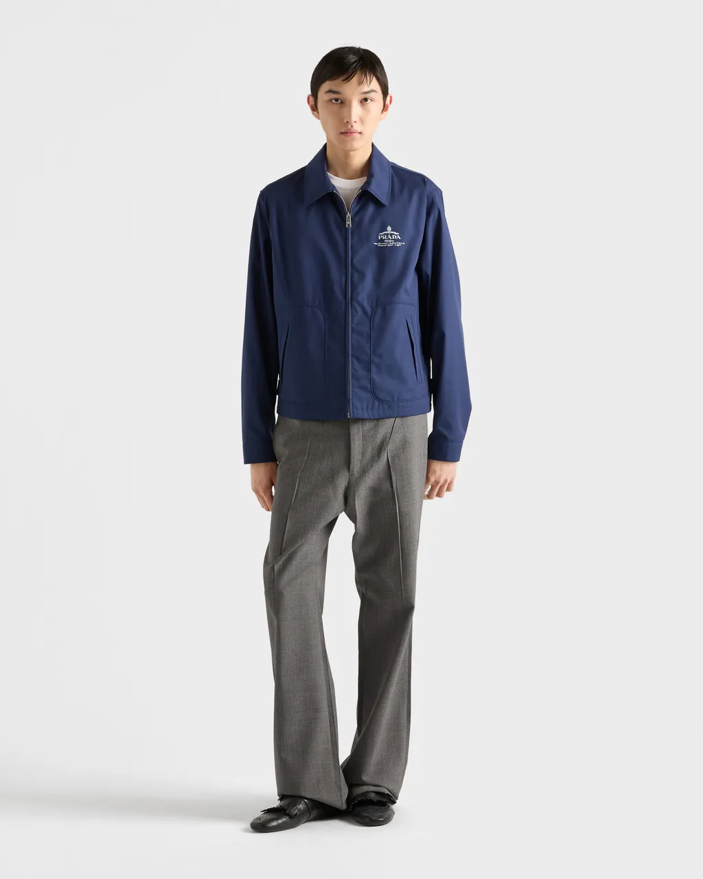 Cotton Blend Blouson Jacket