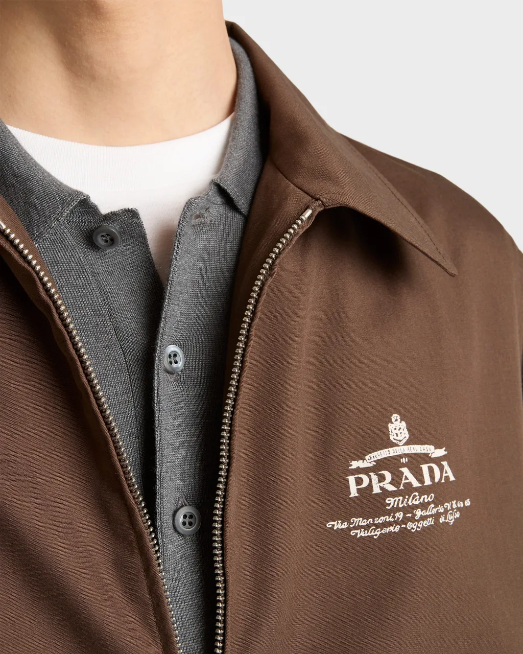 Cotton Blend Blouson Jacket