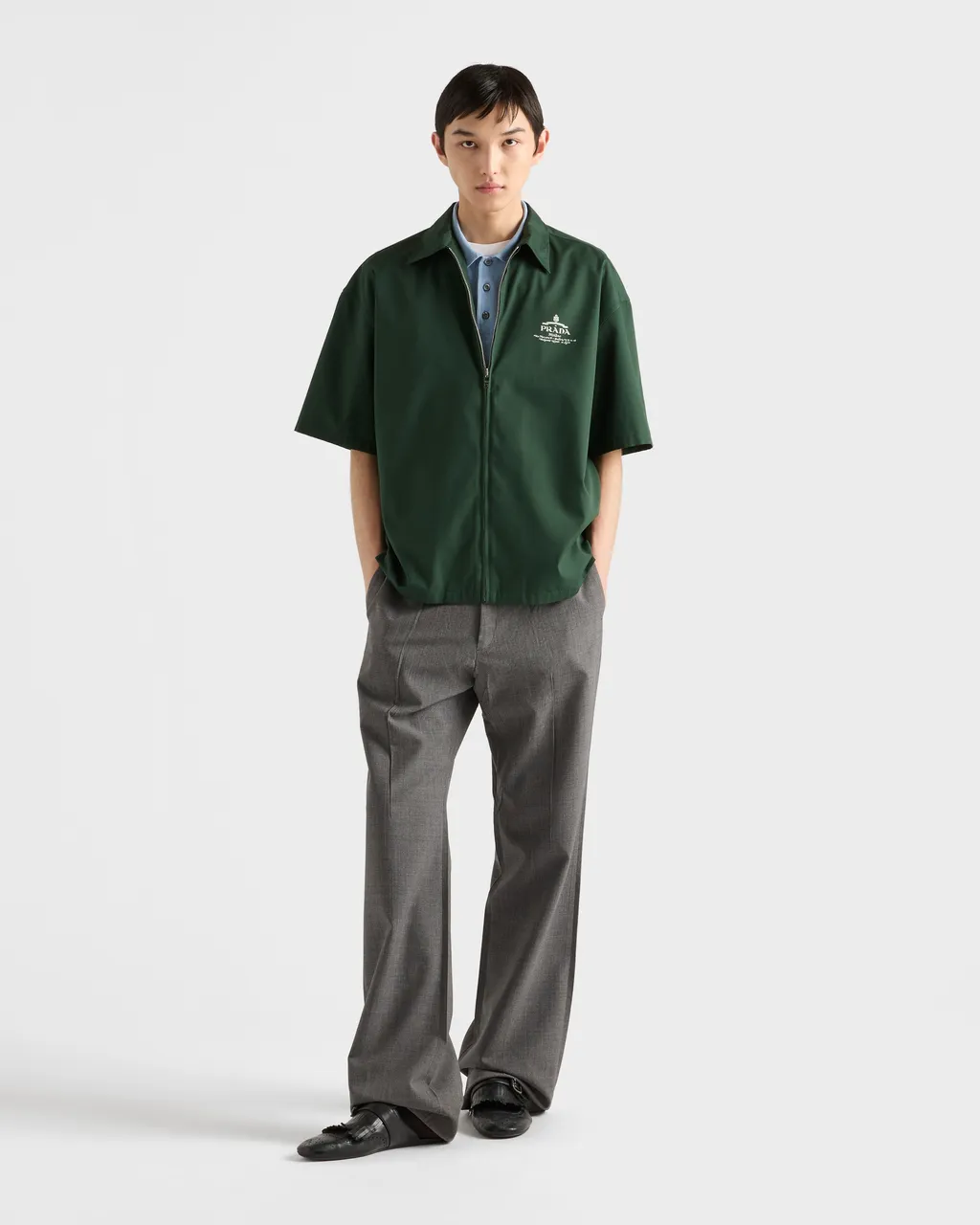 Short-Sleeved Technical Cotton Shirt