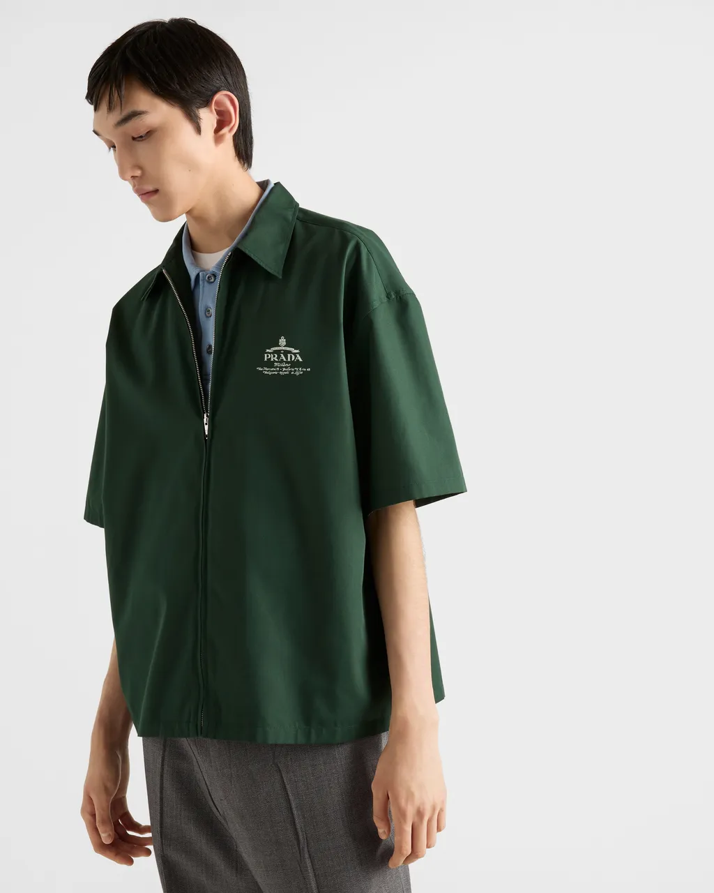 Short-Sleeved Technical Cotton Shirt