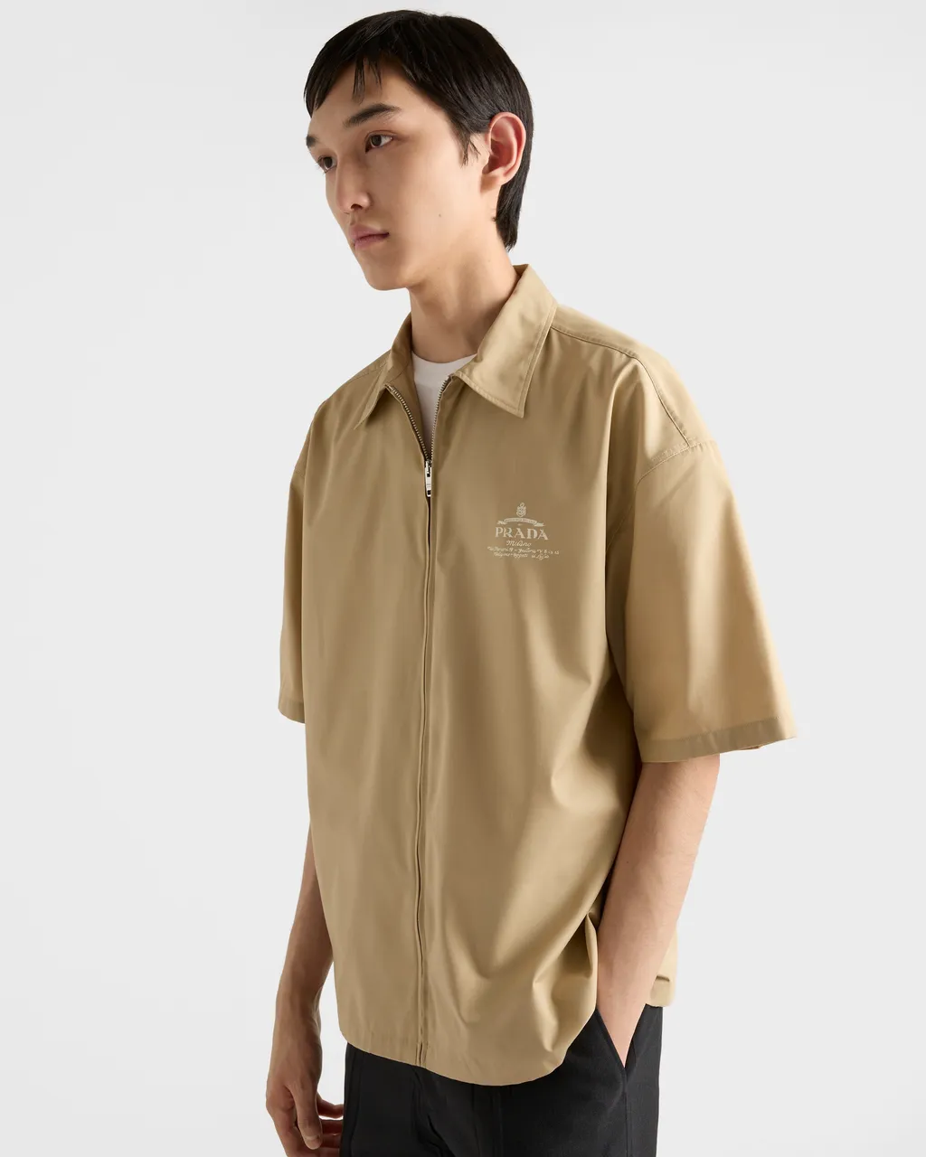 Short-Sleeved Technical Cotton Shirt