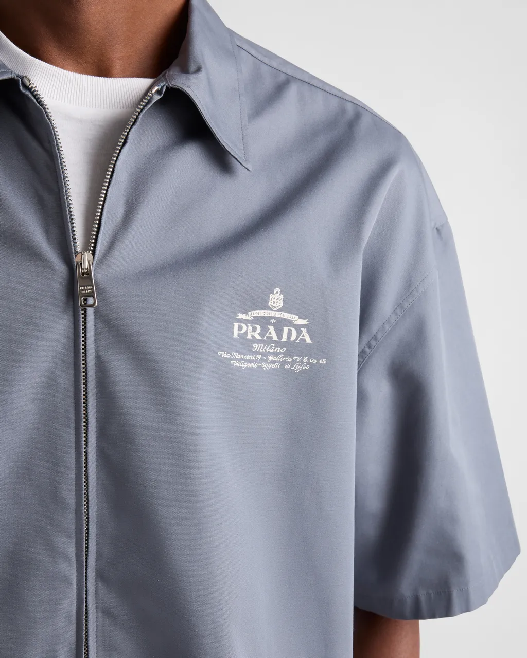 Short-Sleeved Technical Cotton Shirt