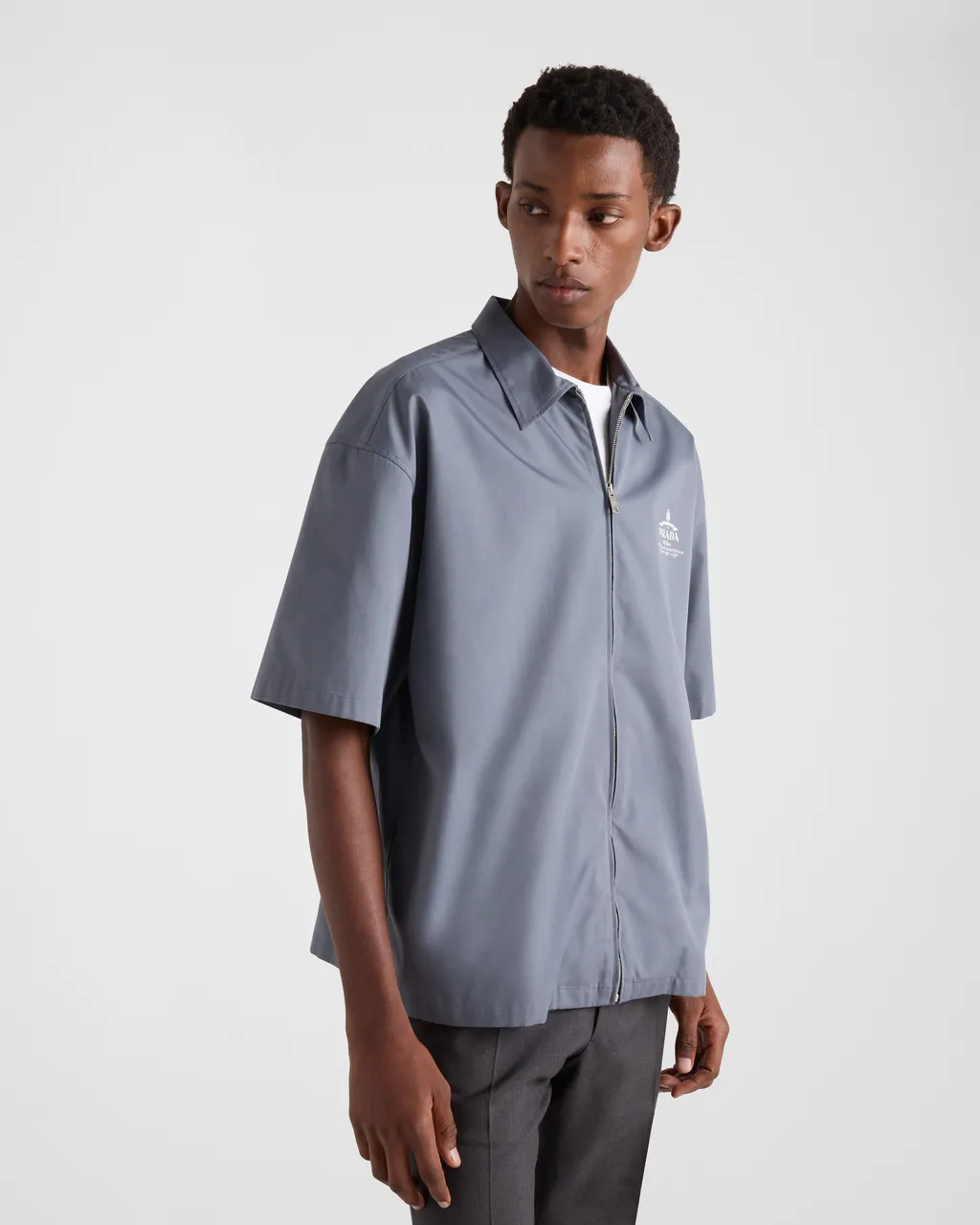 Short-Sleeved Technical Cotton Shirt
