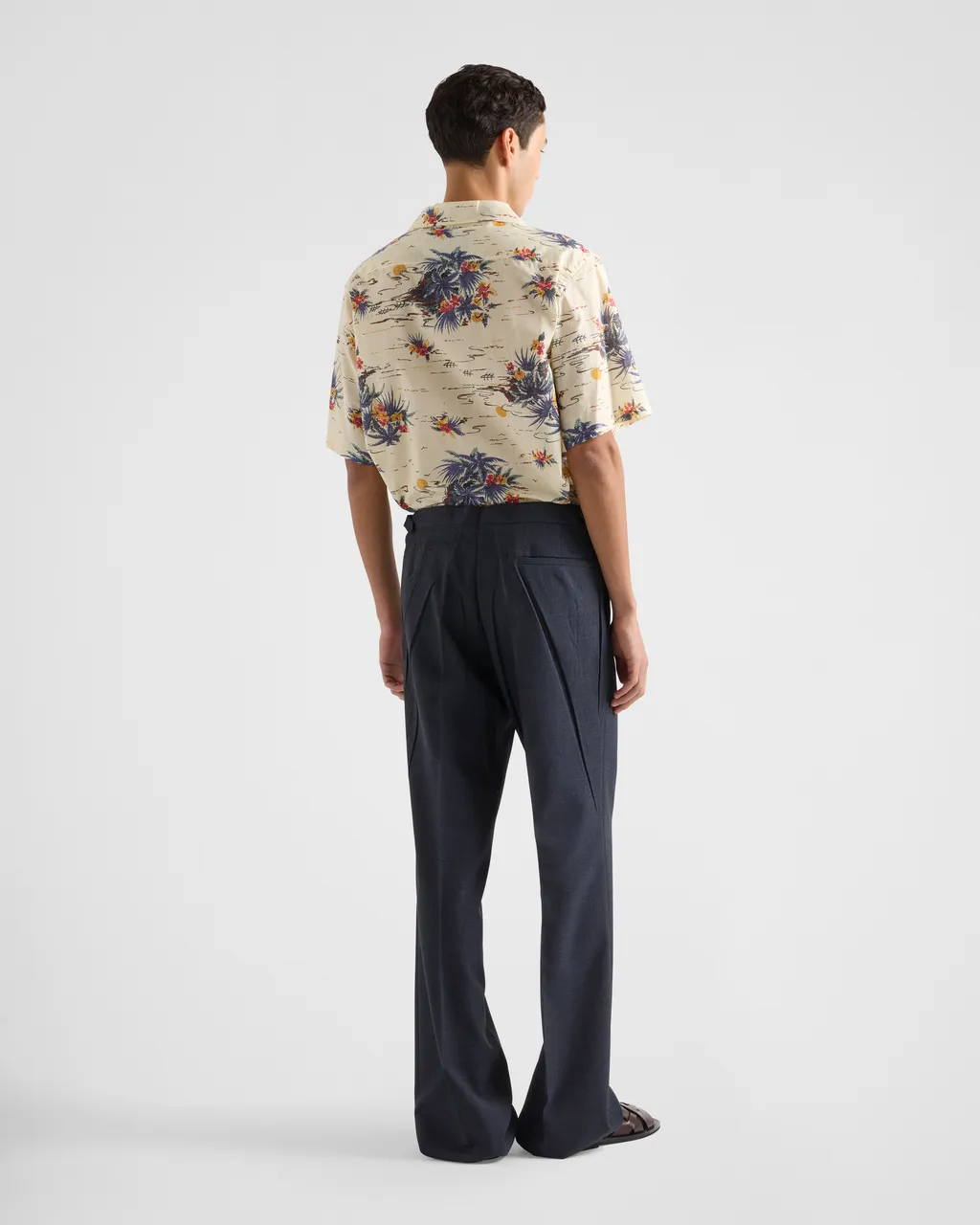 Printed Cotton Bowling Shirt