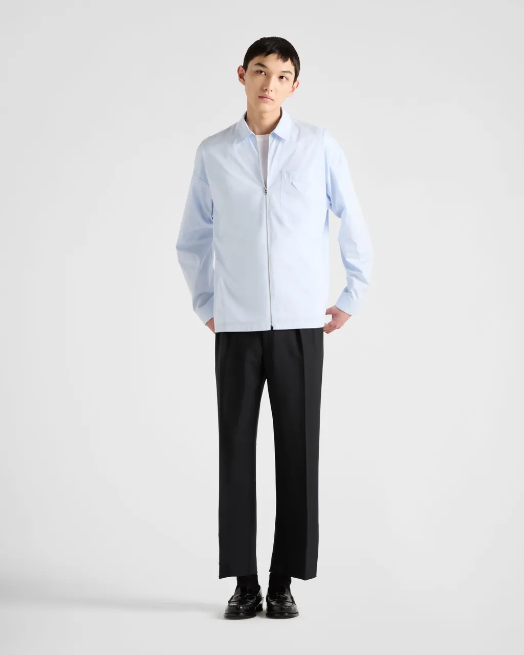 Cotton Zipper Shirt