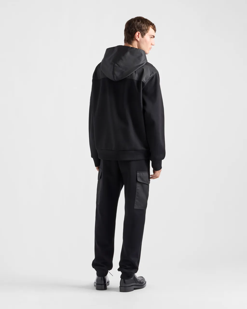 Cotton Fleece Joggers With Re-Nylon Details