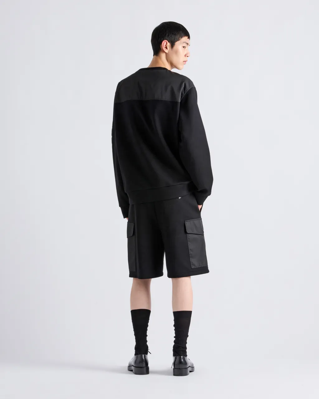 Cotton Fleece And Re-Nylon Sweatshirt