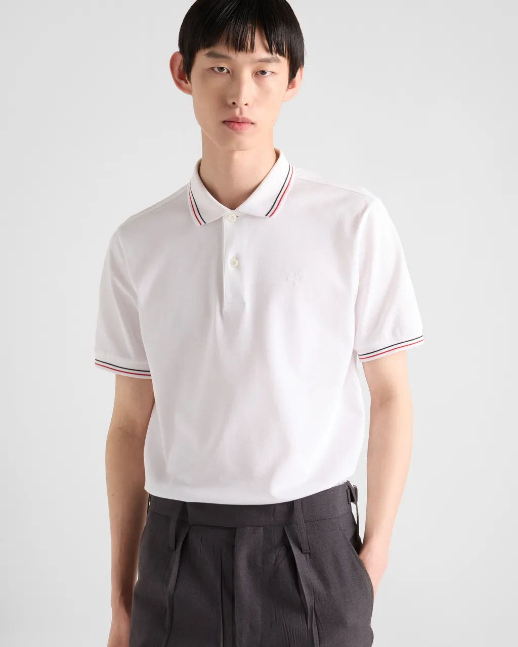 Short-Sleeved Piqué Polo Shirt