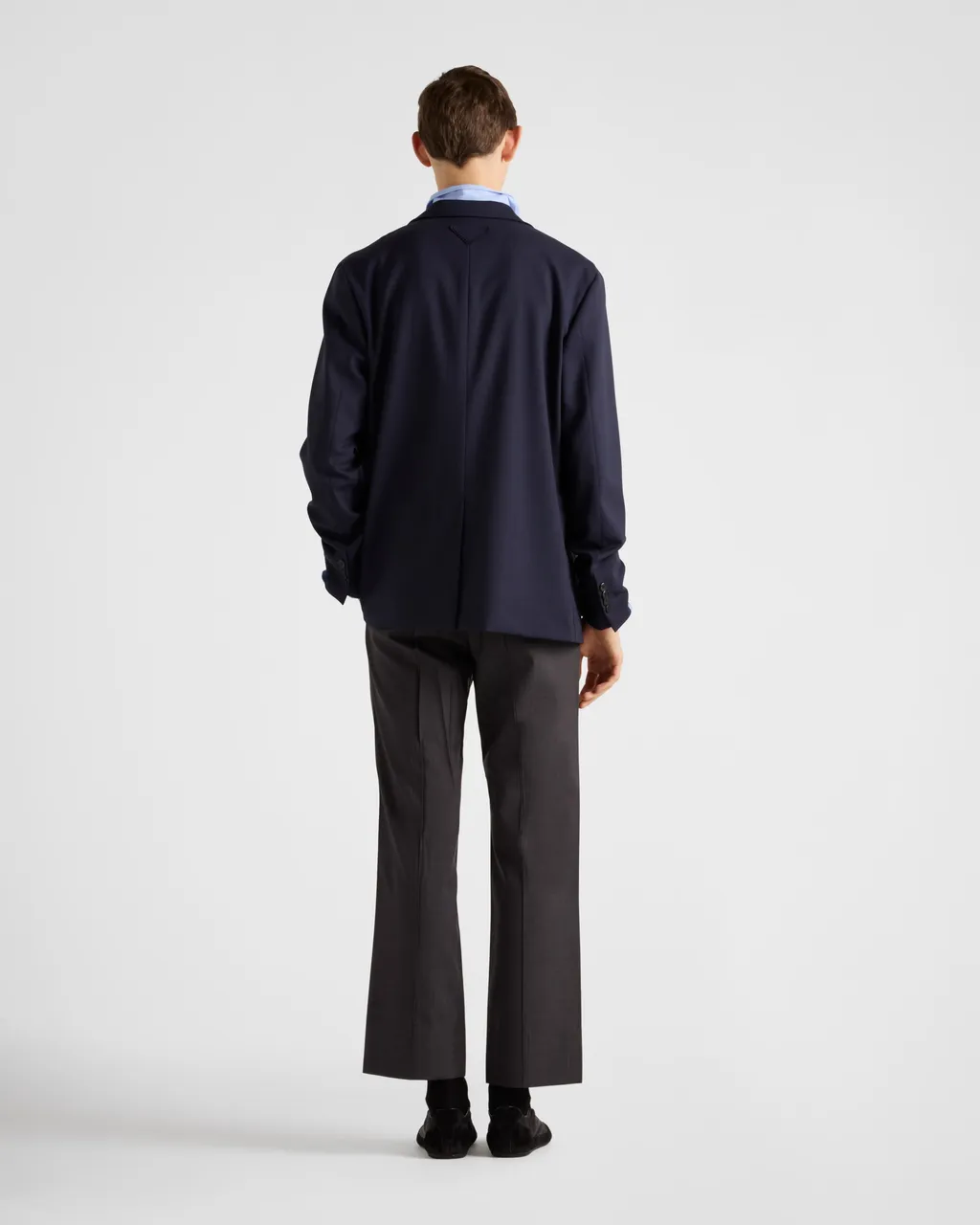 Single-Breasted Wool Blend Jacket