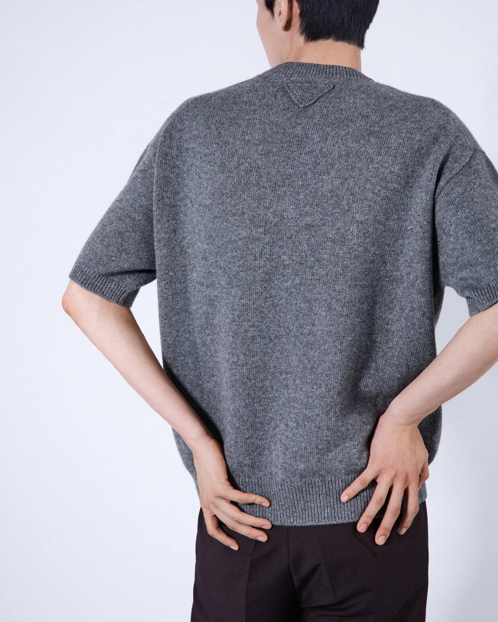 Short-Sleeved Re-Cashmere Sweater