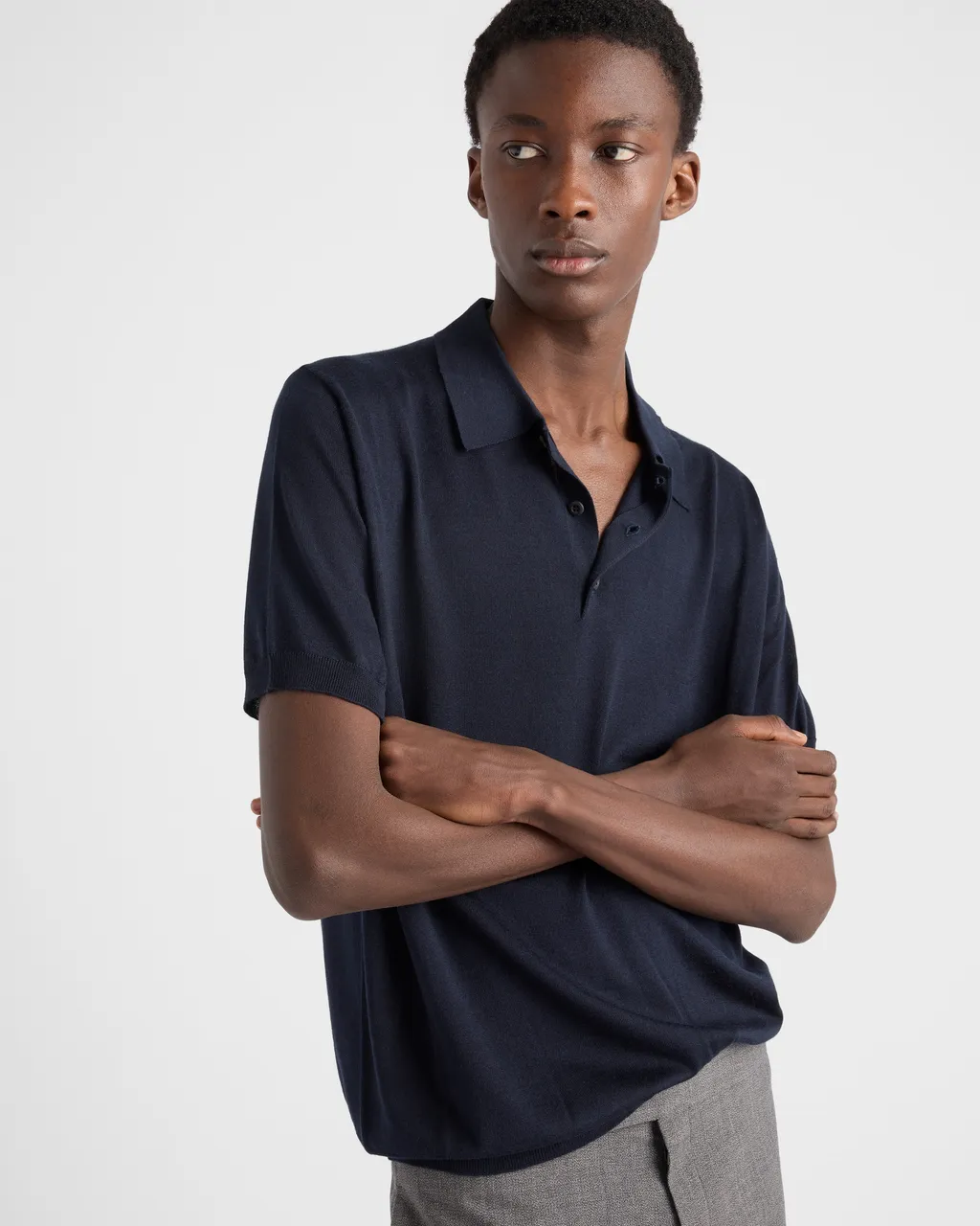 Cashmere And Silk Polo Shirt