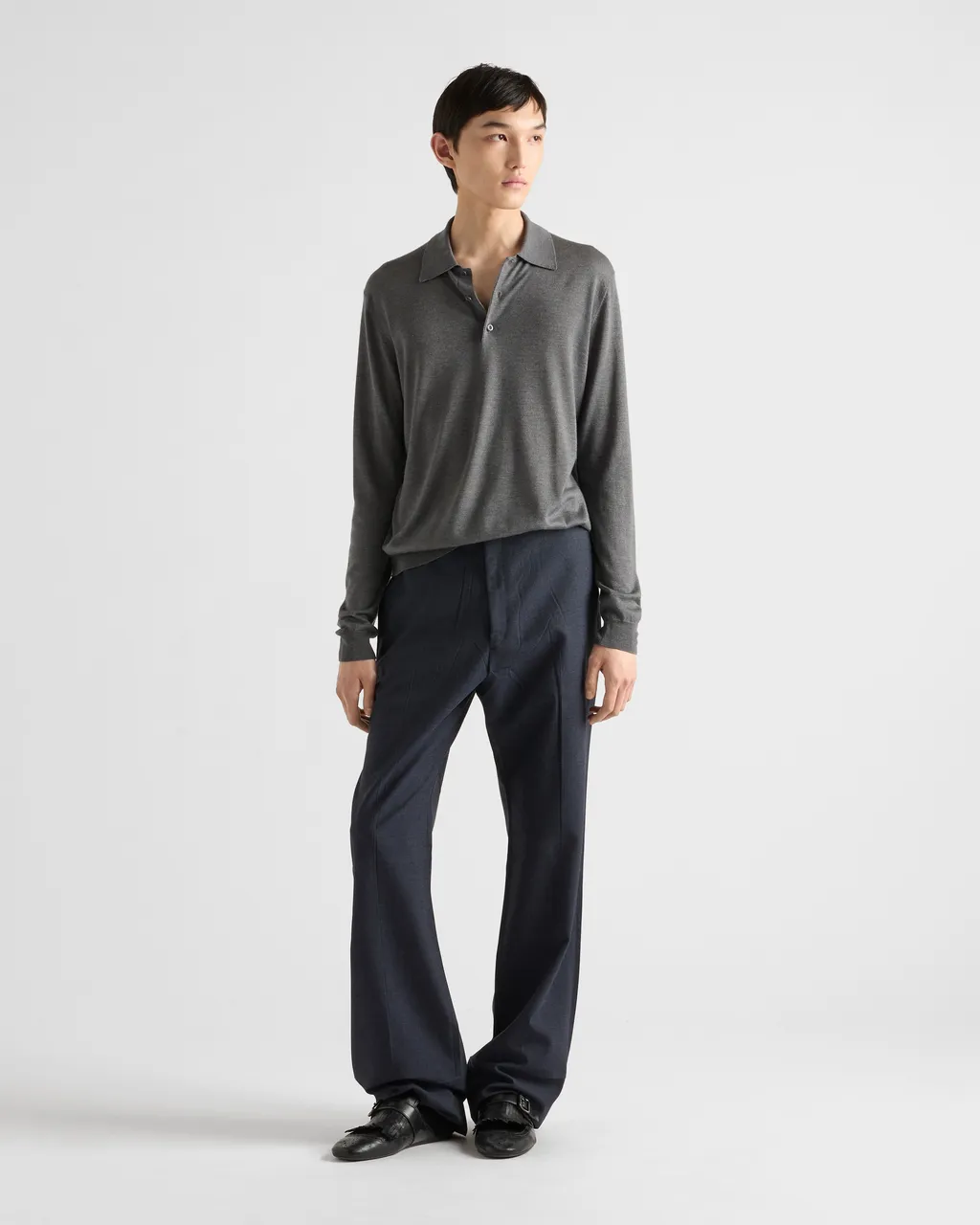 Cashmere And Silk Polo Shirt