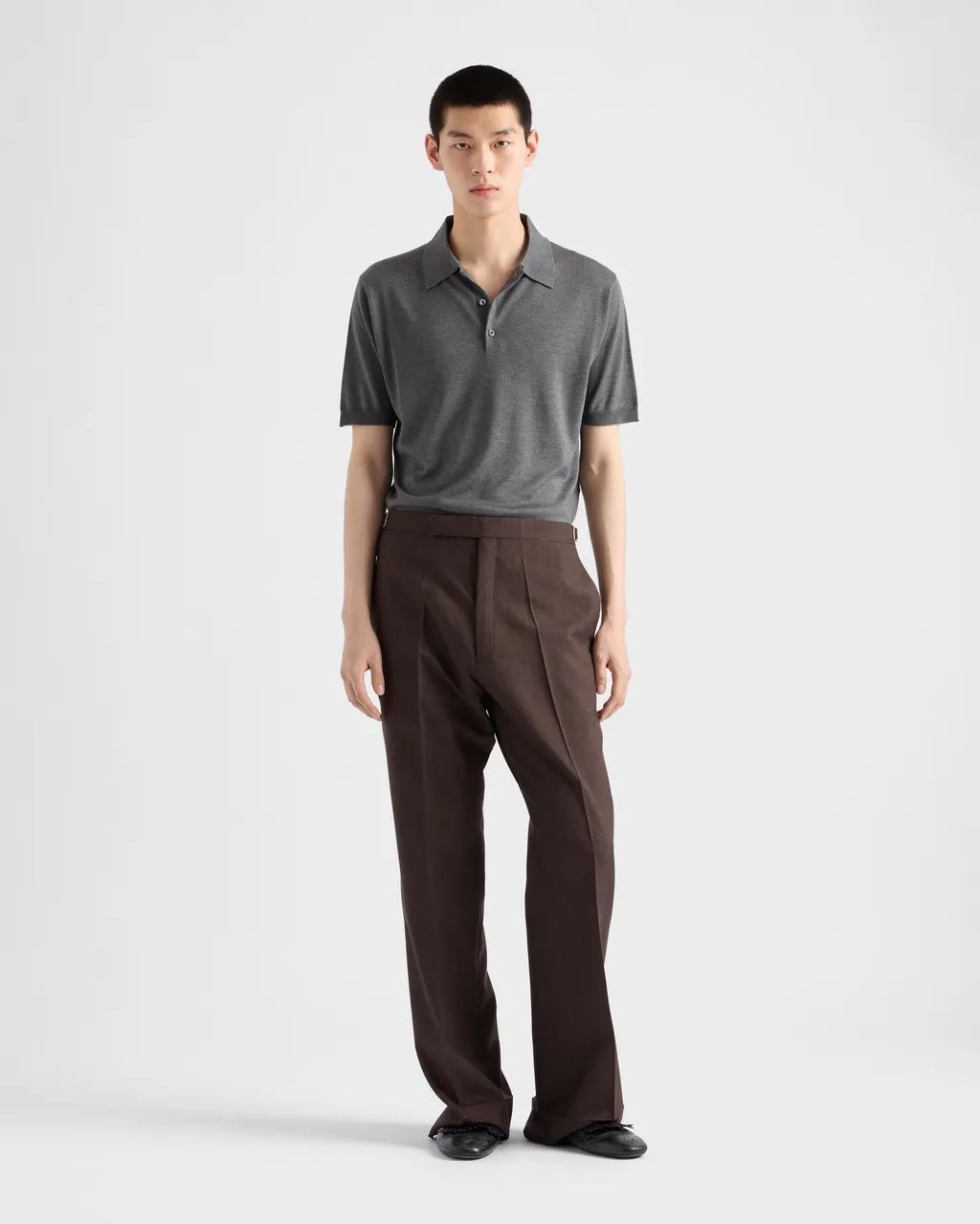 Cashmere And Silk Polo Shirt