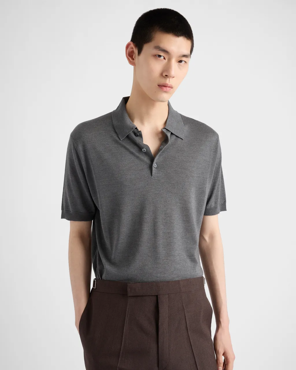 Cashmere And Silk Polo Shirt