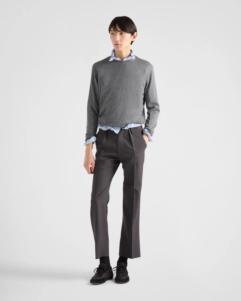 Cashmere And Silk Crew-Neck Sweater