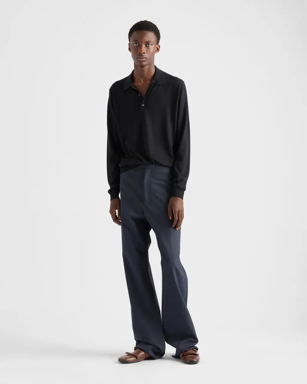 Cashmere And Silk Polo Shirt