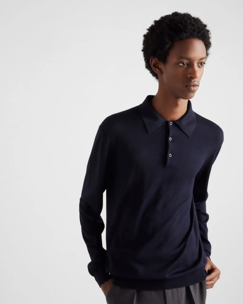 Cashmere And Silk Polo Shirt