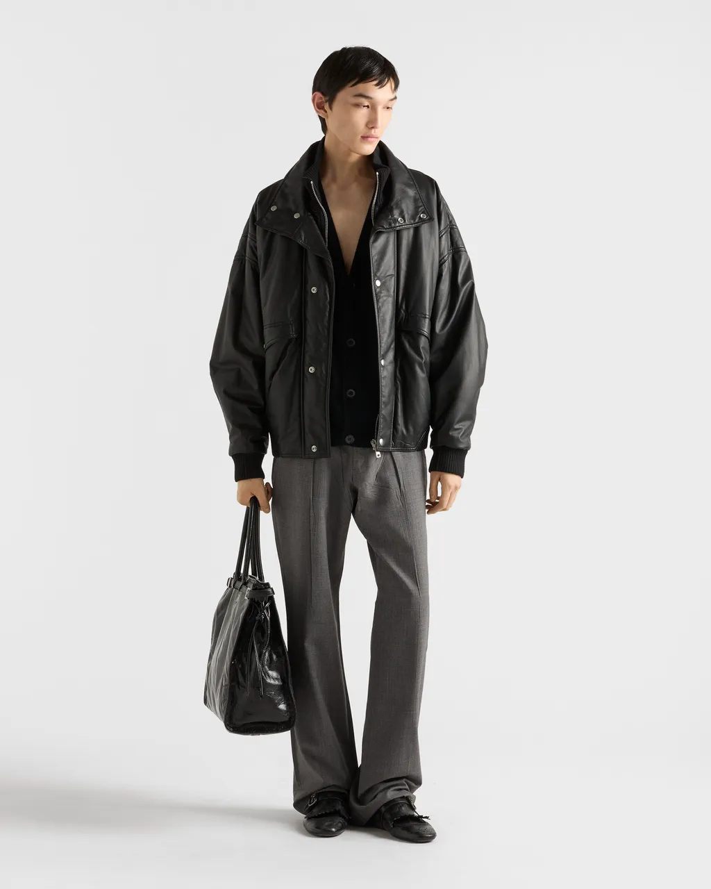 Nappa Leather Bomber Jacket