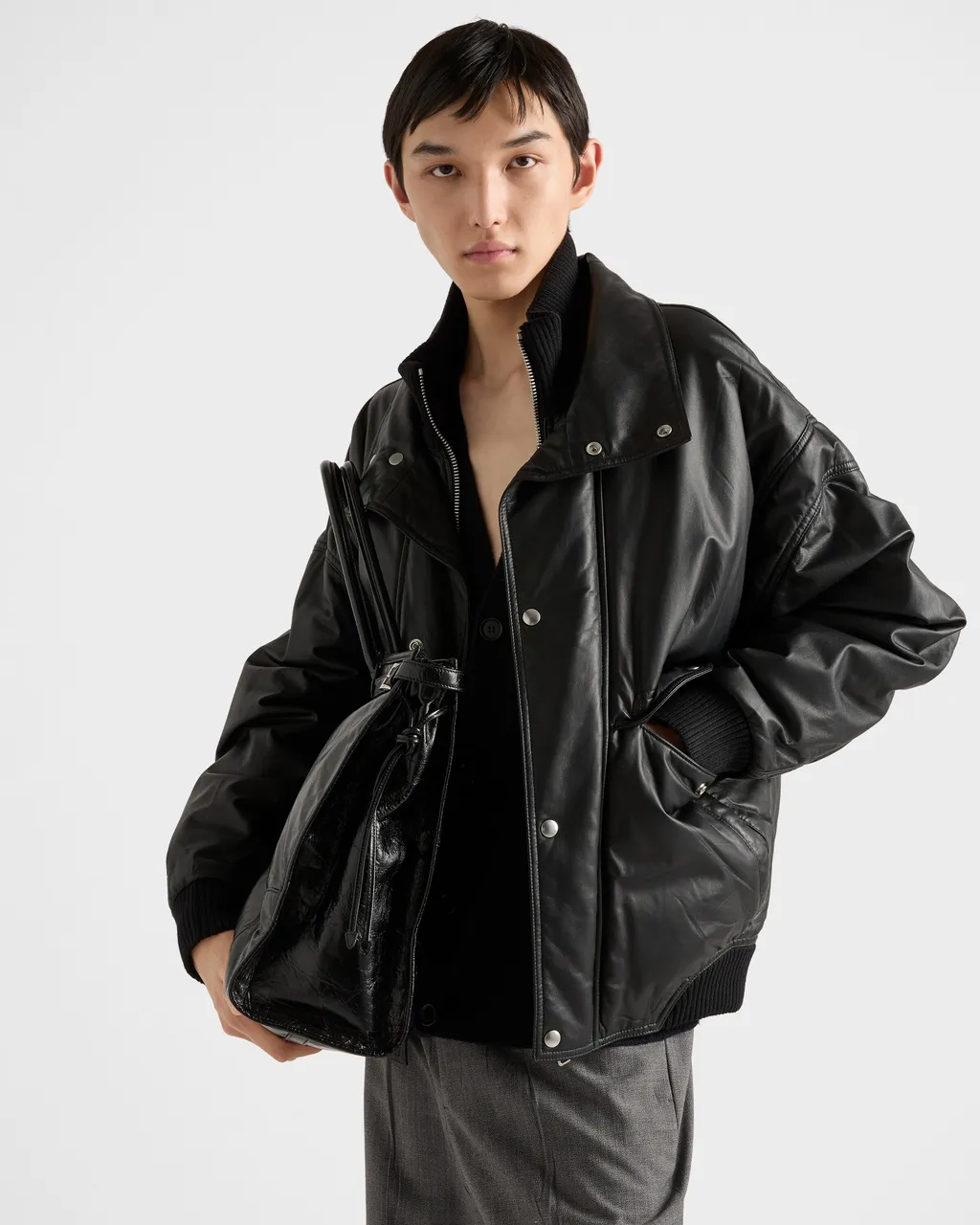 Nappa Leather Bomber Jacket