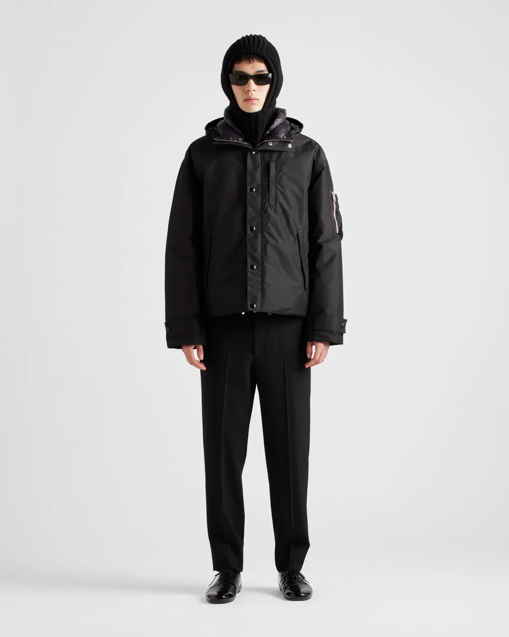 Technical Fabric Down Jacket With Hood