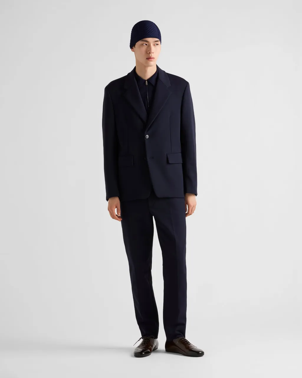 Single-Breasted Technical Gabardine Jacket