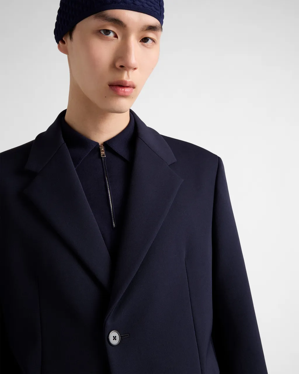 Single-Breasted Technical Gabardine Jacket