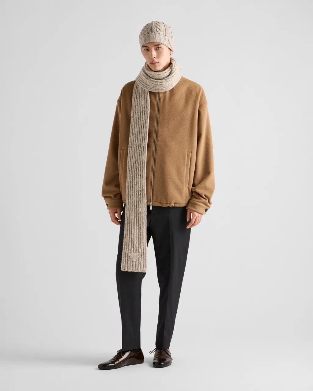 Camel Hair Hoodie Jacket
